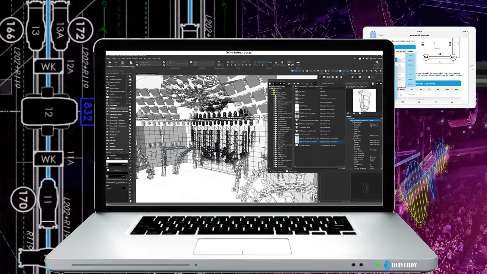 Analyse de charge avancée Braceworks Eurocodes – formation Vectorworks Spotlight Niveau 2 Oliverdy